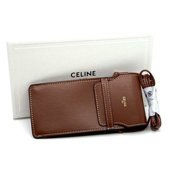 Celine Accessories - NEW!! Celine Sunglass Case Brown Leather, Box, Authentic